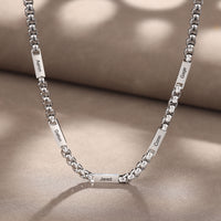Men's Name Bar Link Chain Necklace