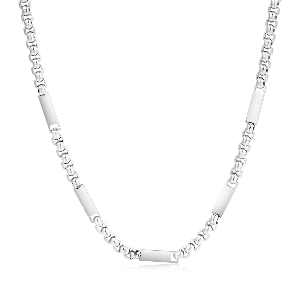Men's Name Bar Link Chain Necklace