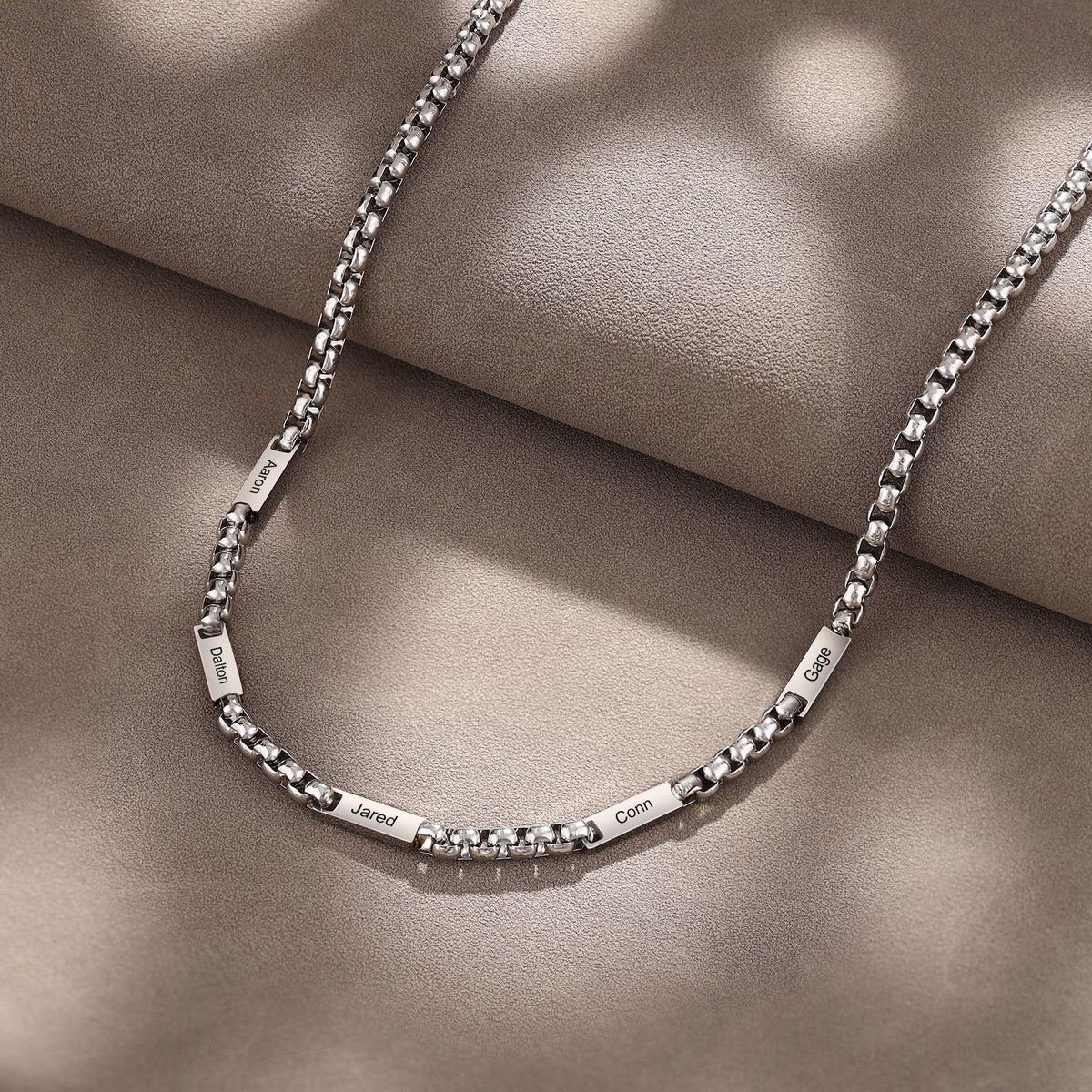 Men's Name Bar Link Chain Necklace