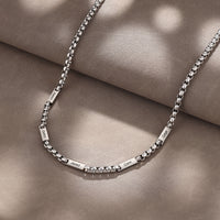 Men's Name Bar Link Chain Necklace