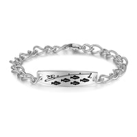 Men's Fishing Family Name Figaro Bracelet