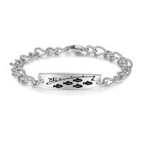 Men's Fishing Family Name Figaro Bracelet