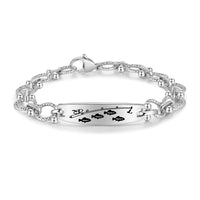 Men's Fishing Family Name Bead Link Bracelet