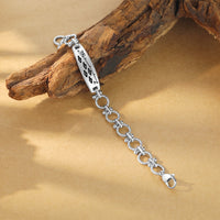 Men's Fishing Family Name Bead Link Bracelet
