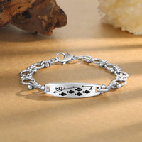 Men's Fishing Family Name Bead Link Bracelet