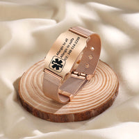 Engraved Mesh Bracelet with Photo Option