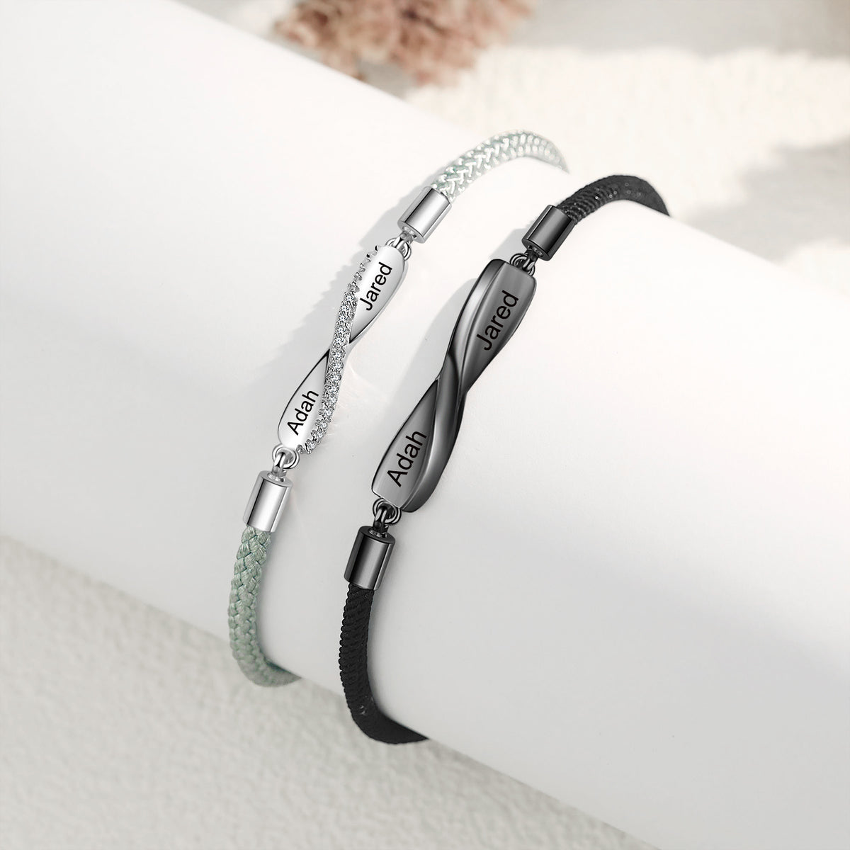 Infinity Name Couple Bracelet Set
