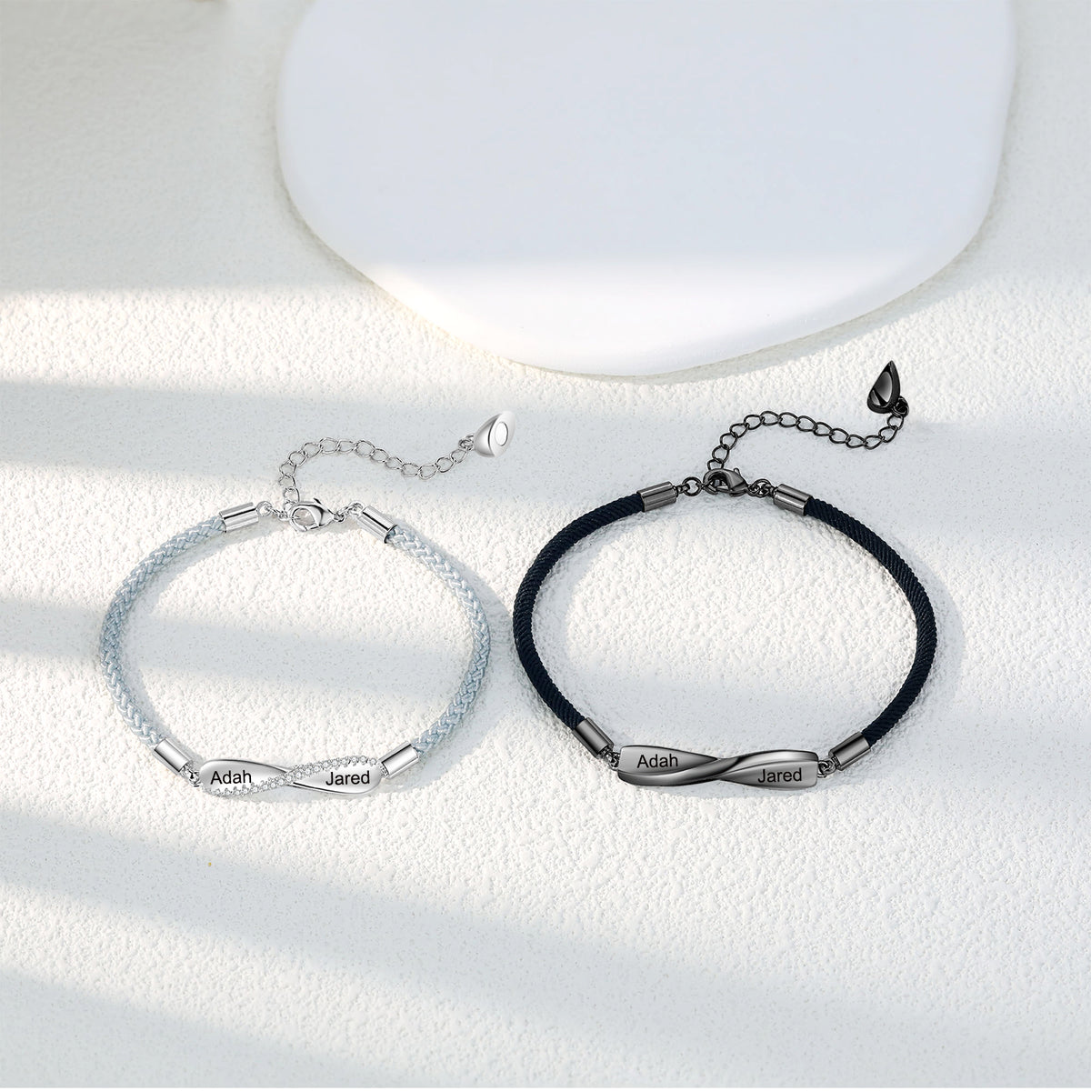 Infinity Name Couple Bracelet Set