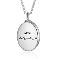 Butterfly Oval Cremation Ashes Necklace