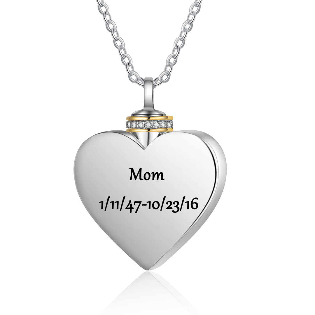 Celtic Knot Heart Cremation Ashes Necklace