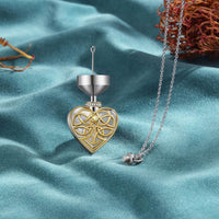 Celtic Knot Heart Cremation Ashes Necklace