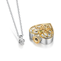 Celtic Knot Heart Cremation Ashes Necklace