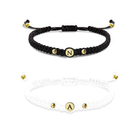 Braided Cord Initial Letter Bracelet