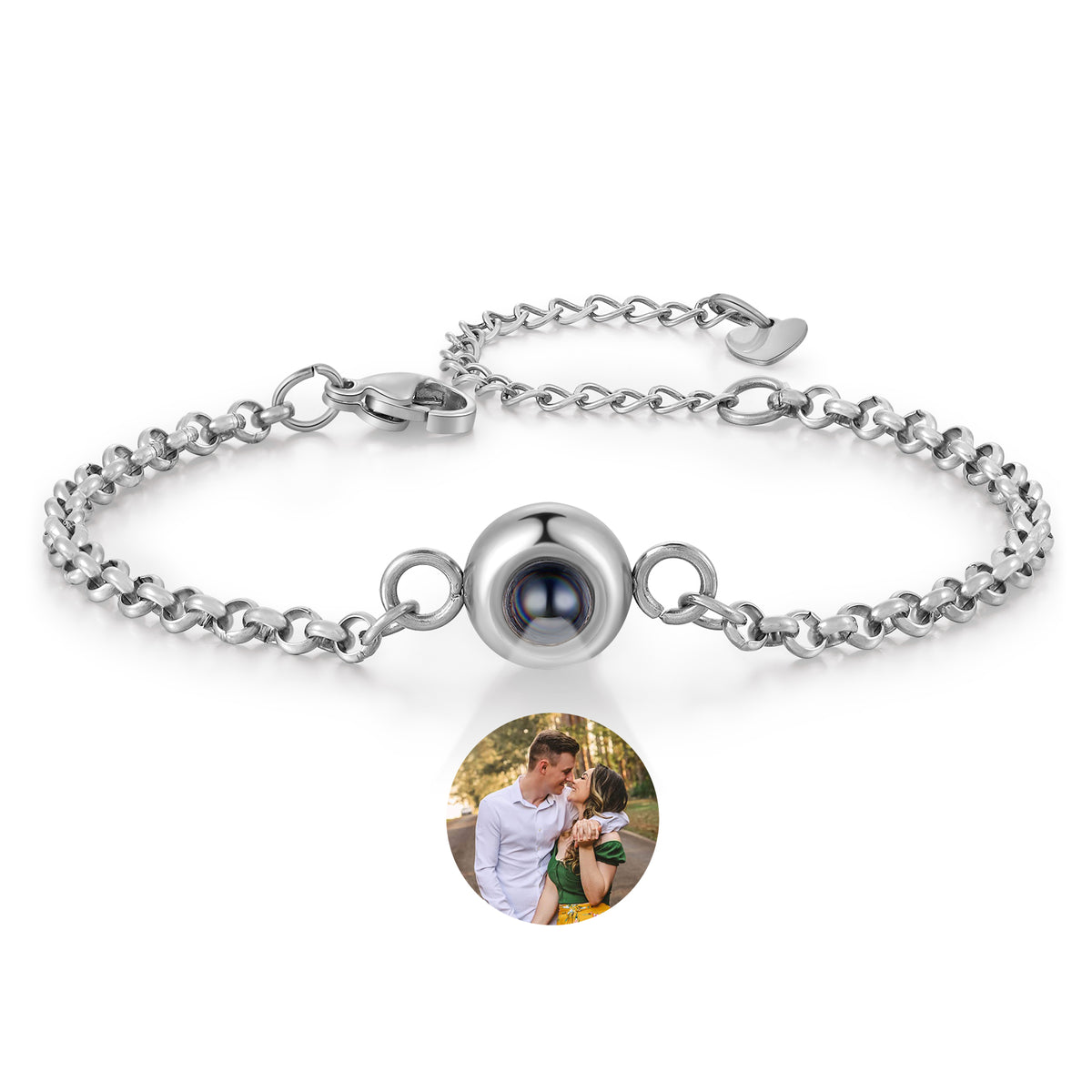 Photo Projection Charm Chain Bracelet