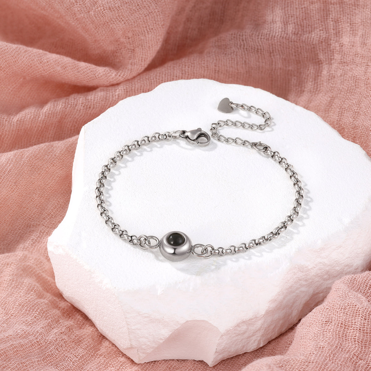 Photo Projection Charm Chain Bracelet