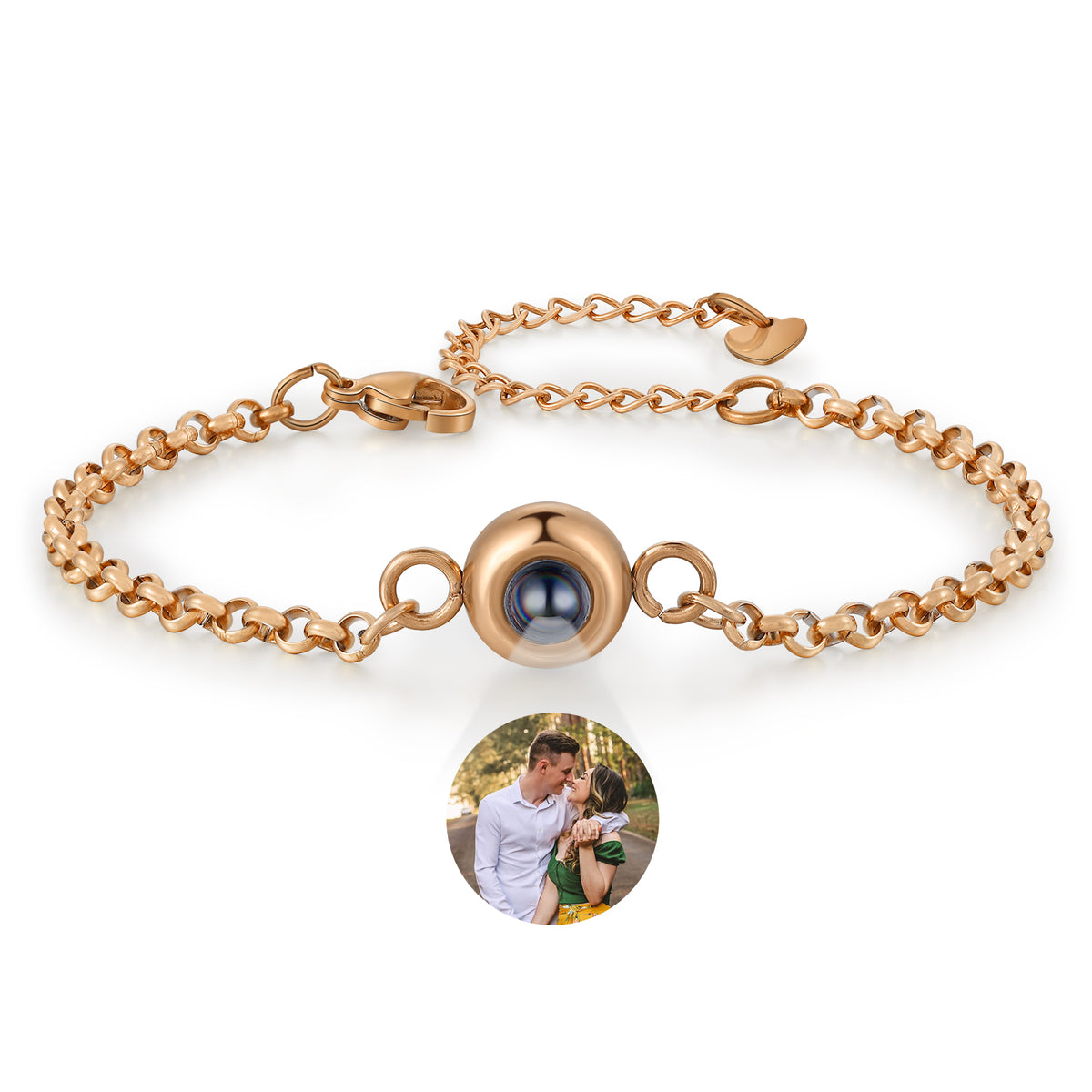 Photo Projection Charm Chain Bracelet