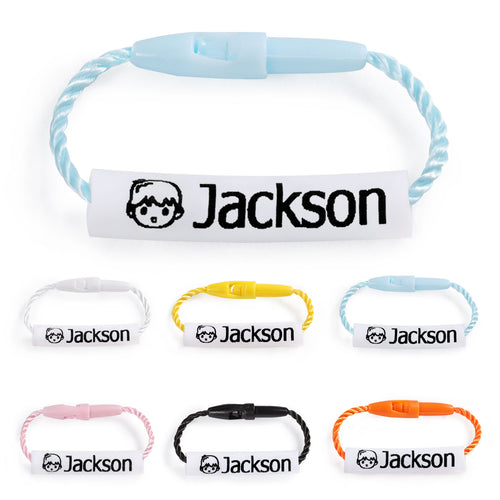 Kids Name Tag Cord Bracelet