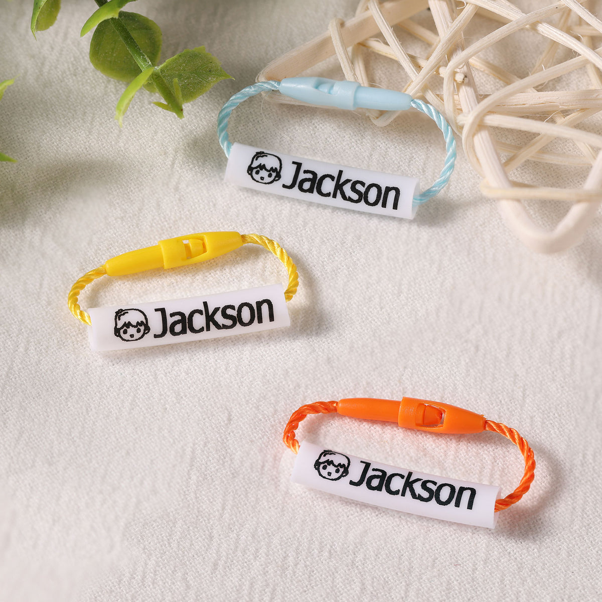 Kids Name Tag Cord Bracelet
