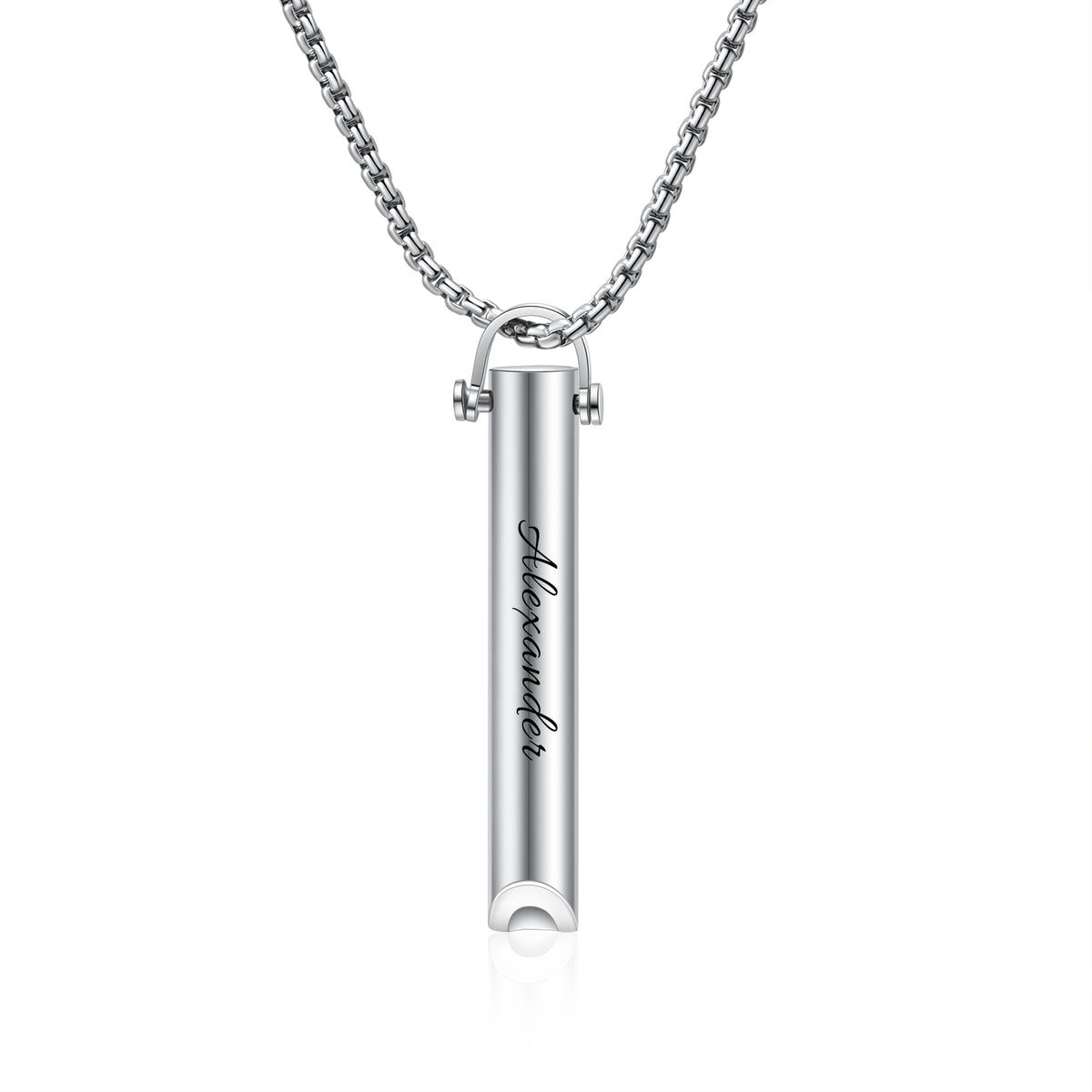 Engraved Name Whistle Necklace