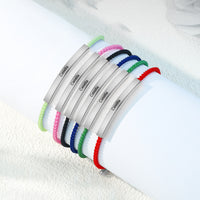 Colorful Rope Name Bar Bracelet