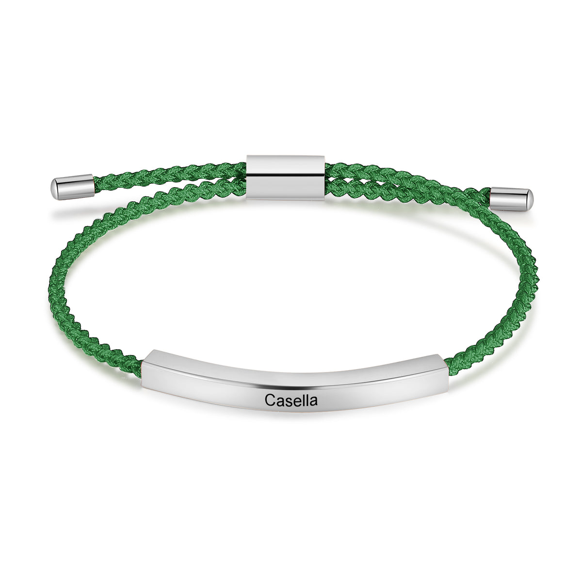 Colorful Rope Name Bar Bracelet