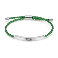 Colorful Rope Name Bar Bracelet