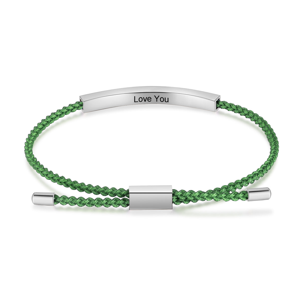 Colorful Rope Name Bar Bracelet
