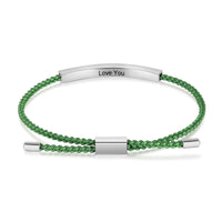 Colorful Rope Name Bar Bracelet