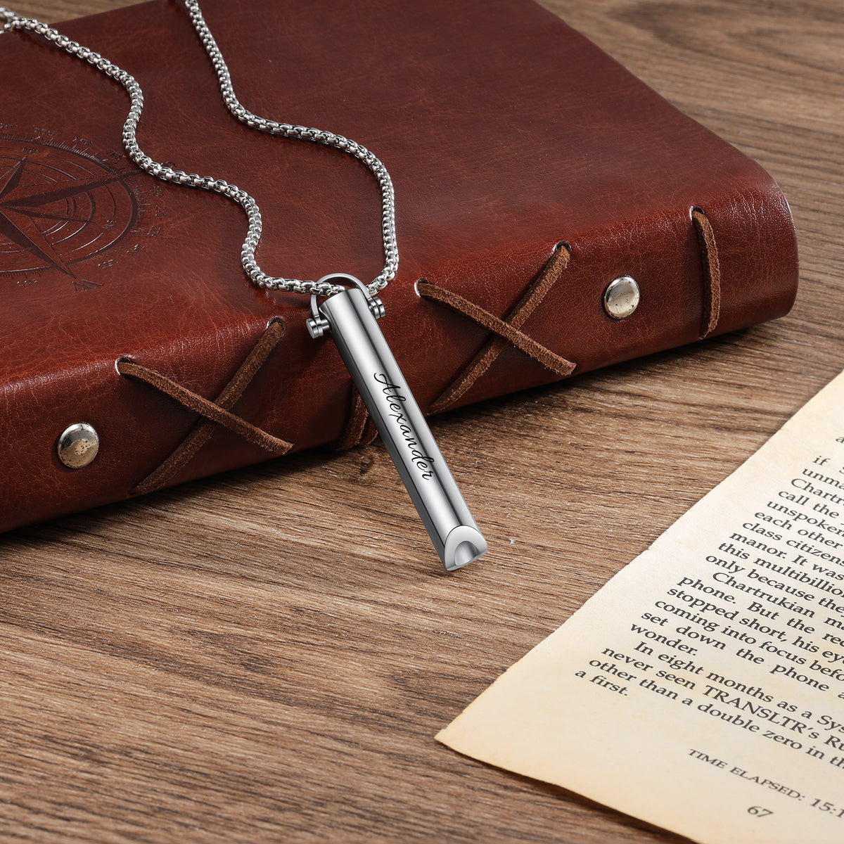 Engraved Name Whistle Necklace