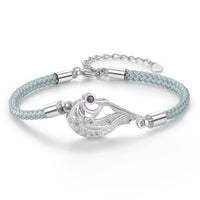 Matching Heart Couple Birthstone Bracelets