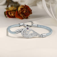 Matching Heart Couple Birthstone Bracelets