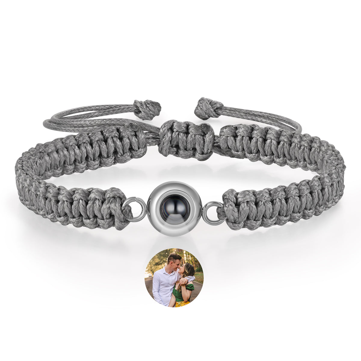 Braided Cord Photo Projection Bracelet