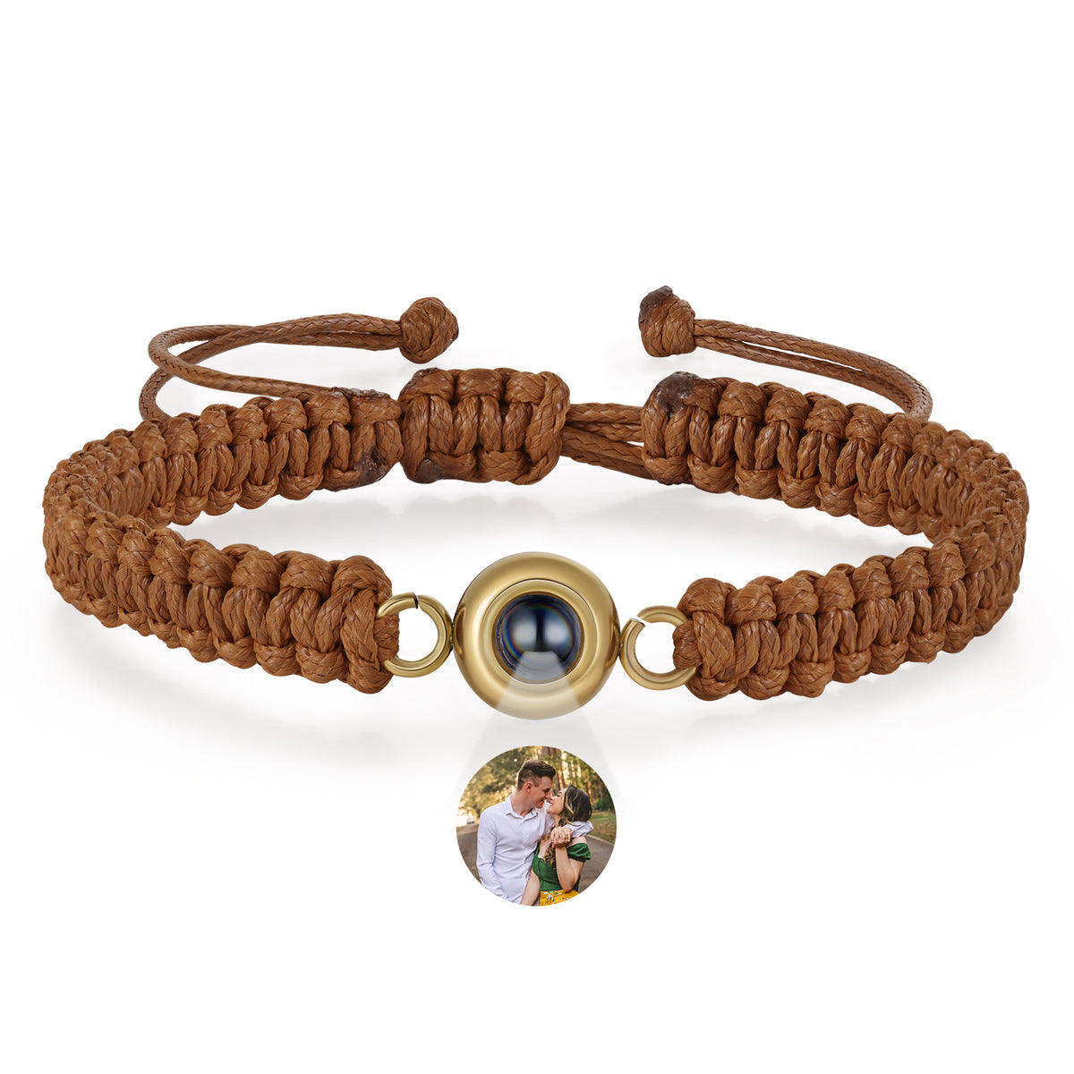 Braided Cord Photo Projection Bracelet