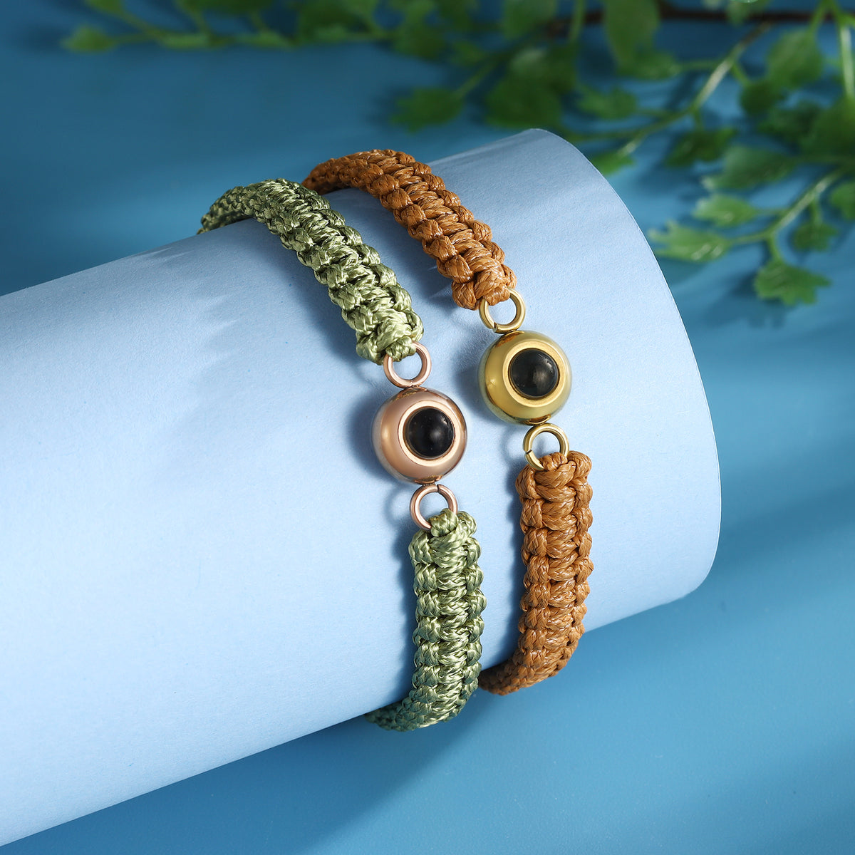 Braided Cord Photo Projection Bracelet