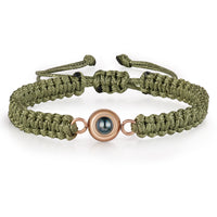 Braided Cord Photo Projection Bracelet