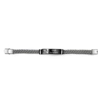 Men's Braided Photo and Name Engraved Bracelet
