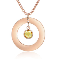 Family Circle Name Necklace with Birthstone