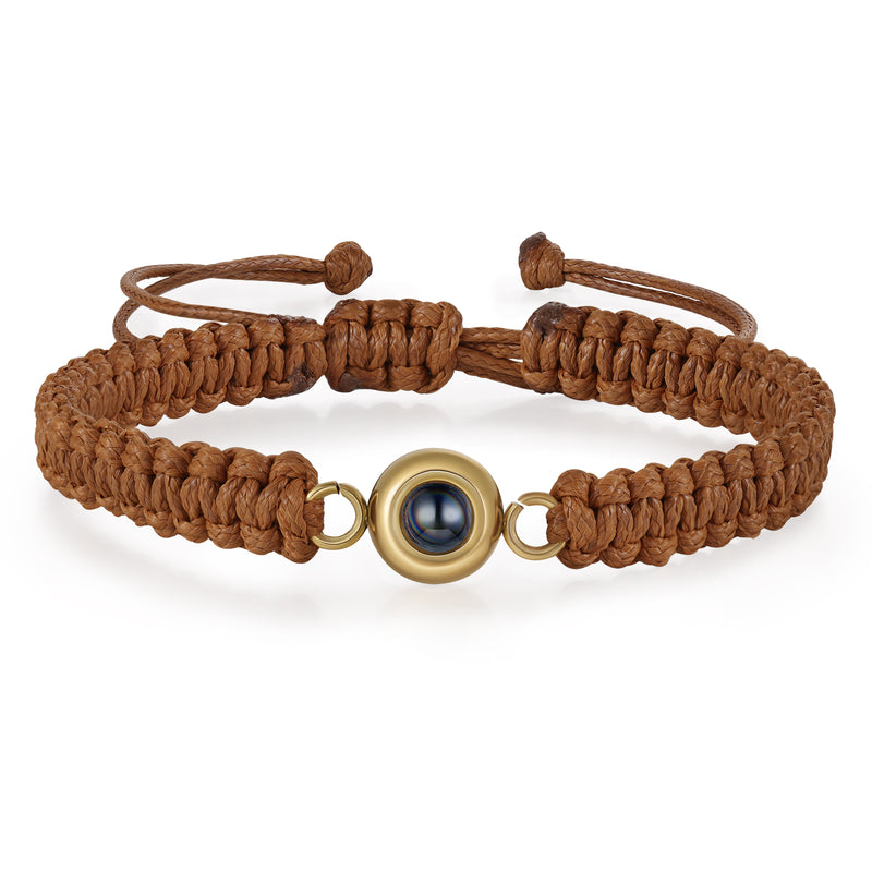 Braided Cord Photo Projection Bracelet