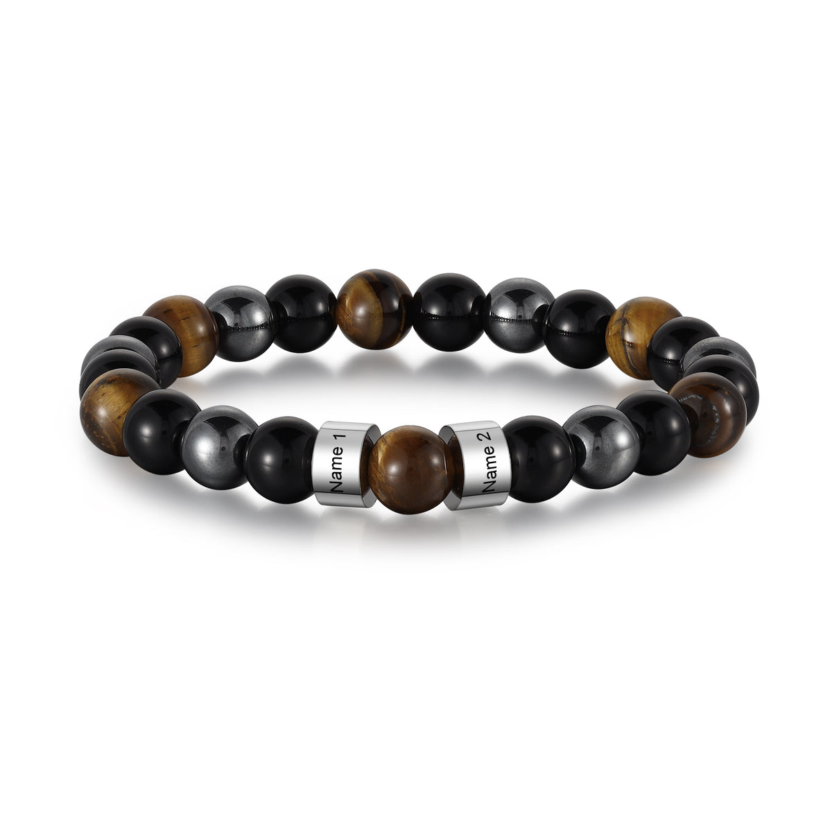 Personalized Stone Bead Name Bracelet