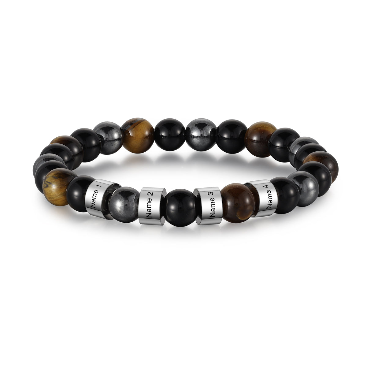 Personalized Stone Bead Name Bracelet