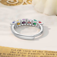 Personalized Family Birthstone Band Ring