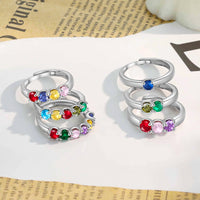 Personalized Family Birthstone Band Ring