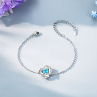 Personalized Open Heart Birthstone Bracelet