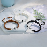 Infinity Photo Projection Braided Bracelet, Brown