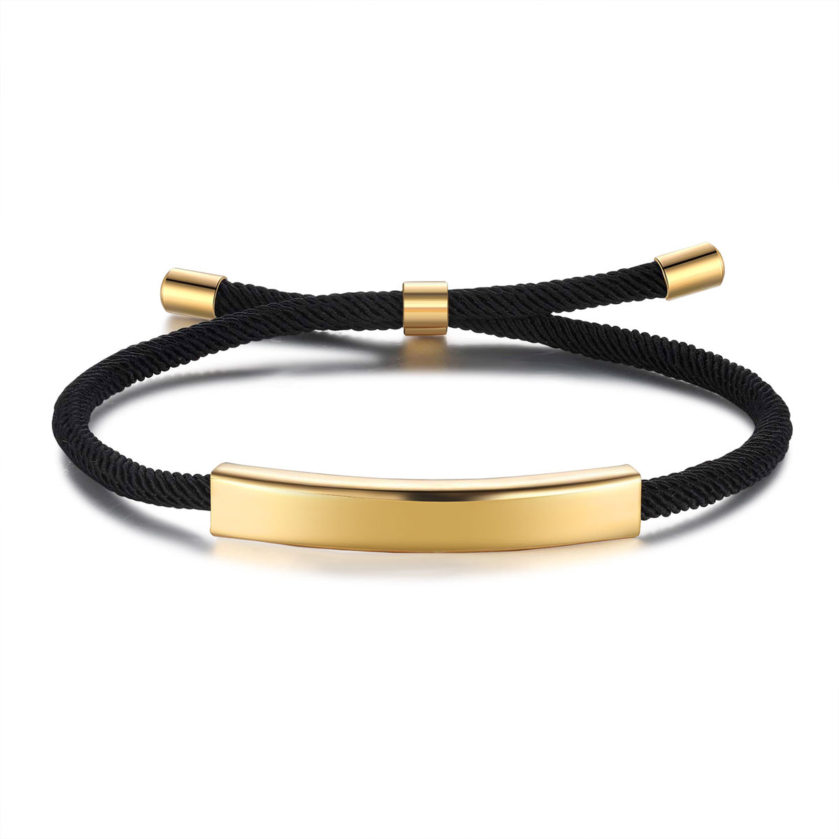 Personalized Rope Medical ID Bar Bracelet