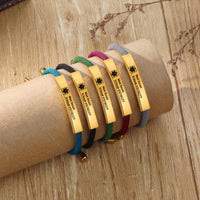 Personalized Rope Medical ID Bar Bracelet