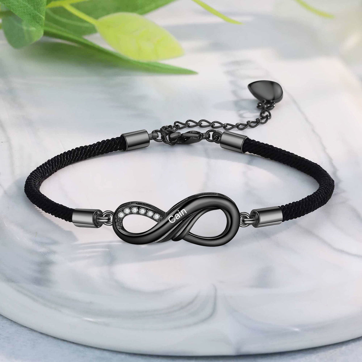 Personalized Infinity Couple Rope Bracelet Set