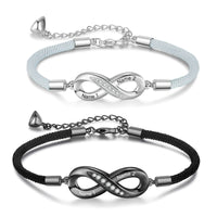 Personalized Sparkling Infinity Couple Bracelets