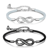 Personalized Sparkling Infinity Couple Bracelets