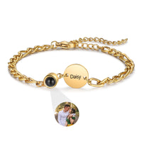 Personalized Name Disc Photo Projection Bracelet